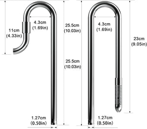 [RESIGILAT] Tub inoxidabil FZONE 10 inch pentru acvariu cu suport