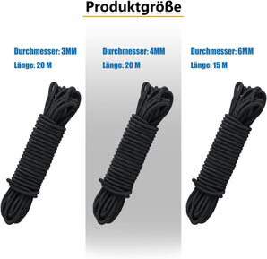 [RESIGILAT] Franghie elastica 4 mm, 20 M, pentru camping si bricolaj