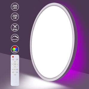 [RESIGILAT] Plafoniera LED 24W 3000K-6000K reglabila IP54 RGB