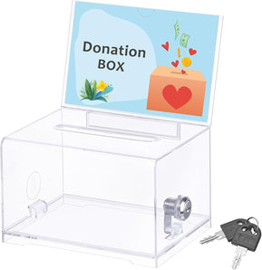 [RESIGILAT] Cutie transparenta pentru donatii si voturi cu lacat
