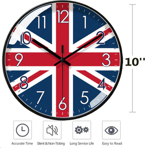[RESIGILAT] Ceas de perete 10 inch, stil britanic, pentru sufragerie, dormitor