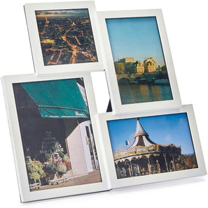 [RESIGILAT] Ramă foto Isernia albă, 4 fotografii, 30x30 cm