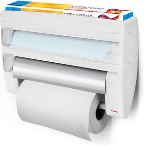 [RESIGILAT] Suport Metaltex 4in1 pentru role de bucatarie alb 39x10x25 cm