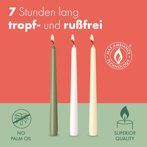 [RESIGILAT] Lumanari Bolsius Ivory set 8 neparfumate 24.5 cm
