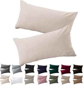 [RESIGILAT] Fata de perna 40x80 cm, set 2, bej, 100% microfibra, fermoar