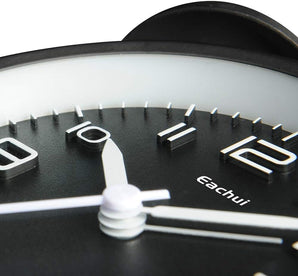 [RESIGILAT] Ceas desteptator analogic, 10 cm, silentios, negru