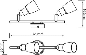 [RESIGILAT] Lampa BRILLIANT Sofia 2 flg crom alb 2x E14 40W