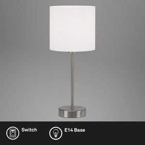 [RESIGILAT] BRILONER Lampa de noptiera, E14, 25W, 38.5x16 cm, alba