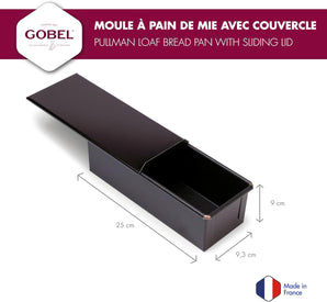 [RESIGILAT] GOBEL Tava de paine, antiaderenta, 25 cm latime, cu capac glisant