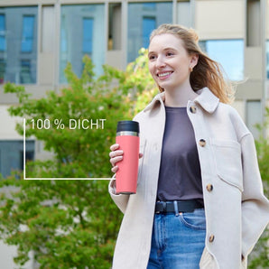 [RESIGILAT] Emsa N2023950 Cana de calatorie, 0,5 litri, otel inoxidabil, roz