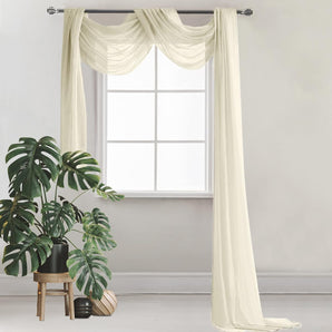 [RESIGILAT] Valance manuala, panou perdea incrucisat, 130 x 550 cm