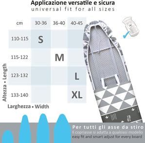 [RESIGILAT] Huse masa de calcat, 125 x 45 cm, fixare snur elastic