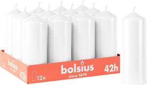 [RESIGILAT] Lumanari stalp Bolsius 12 bucati 15x6 cm neparfumate