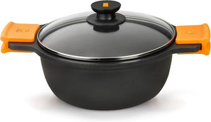 [RESIGILAT] Cratită înaltă cu capac din sticlă, 24 cm, inductie
