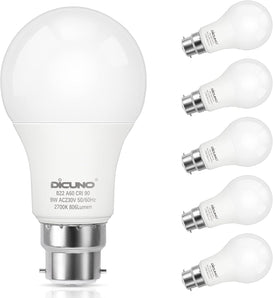 [RESIGILAT] Lampa LED B22 9W alb cald, set de 6 bucati