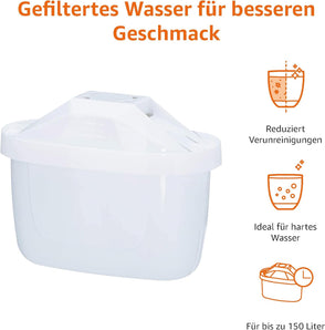 Cartușe de filtrare a apei Amazon Basics, 6 bucăți, 1-pack, potrivite pentru toate sistemele BRITA, inclusiv sistemele PerfectFit & Amazon Basics