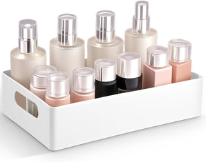 [RESIGILAT] Organizator stivuibil, cu maner, alb, pentru baie si bucatarie