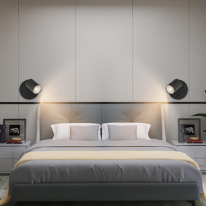 [RESIGILAT] Klighten Aplica Perete, GU10 Neagra, Spot Rotativ 350grade