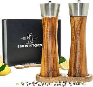 [RESIGILAT] Set moara sare si piper Berlin Kitchen din lemn si inox