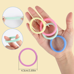 [RESIGILAT] 100 elastice de par colorate pentru fete 4.3cm