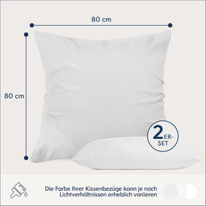 [RESIGILAT] Perne 80x80 alb Set 2 Microfibre Oeko-TEX