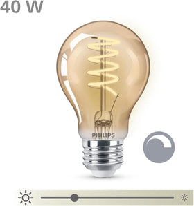 [RESIGILAT] Lampa Philips LED E27 aurie, 40W, alb cald, decorativa