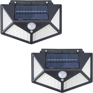 [RESIGILAT] Lampi solare exterior cu detector de miscare, 2 bucati, negru