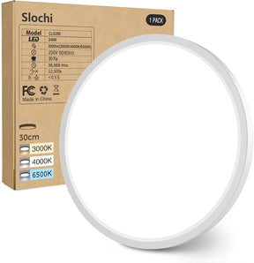[RESIGILAT] Plafoniera LED 24W 2800LM 3 culori 30CM IP54 alba