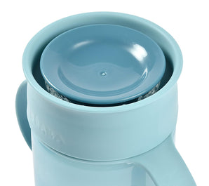 [RESIGILAT] Cană de Învățare Beaba 360° Anti-Picurare, 340 ml, Albastră, cu Mânere Detașabile, 12+ luni