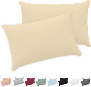 [RESIGILAT] Fata de perna Twinzen 40x60 cm 100% Bumbac Bej set 2 buc