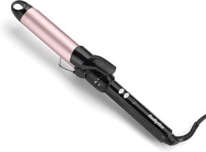 Ondulator BaByliss 32mm – Încălzire rapidă, cu înveliș turmalină-ceramică pentru bucle mari, 10 setări de temperatură, bucle fără frizz, suport integrat – Negru & Roz, C332E
