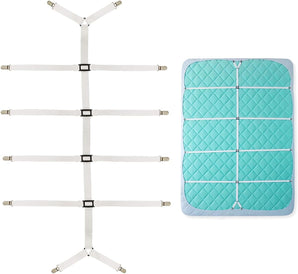 [RESIGILAT] HX AURIZE Curele reglabile, tensionatoare cearsafuri, alb