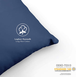 [RESIGILAT] Set 2 fete de perna satin Mako 40x60 cm albastru