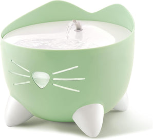 [RESIGILAT] Fântână de apă pentru pisici Catit Pixi, 2,5L, verde mentă, pompă silențioasă