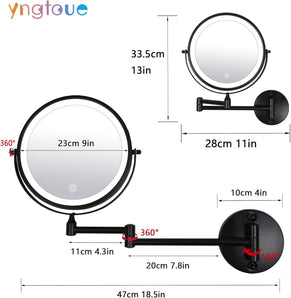 [RESIGILAT] Oglinda cosmetica perete 23 cm cu lumina si marire 10x