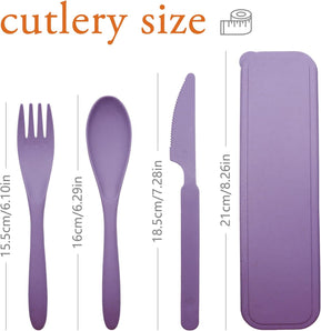 [RESIGILAT] Set 4 Tacamuri Plastice, Camping, Cutit, Lingura, Furculita