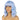 [RESIGILAT] Peruci bob scurte crete, sintetice, albastru deschis, cosplay