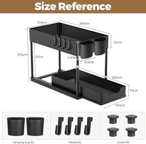 [RESIGILAT] KOOSREEL Rangement sub chiuveta 2 niveluri plastic