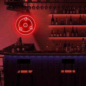 [RESIGILAT] Semn neon LED Sharingan, controlabil, rosu