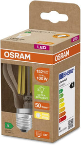 [RESIGILAT] OSRAM LED E27, 7.2W, alb cald 3000K, inlocuieste 100W incandescent