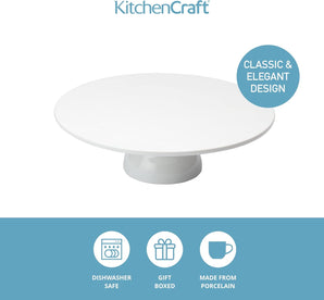 [RESIGILAT] Suport prajituri KitchenCraft, portelan, alb, 26 cm