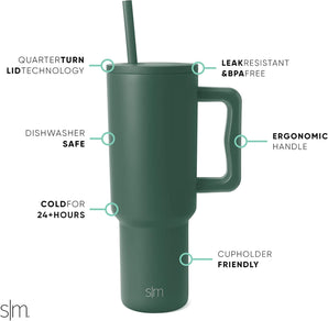 [RESIGILAT] Cana termo moderna cu pai si maner 1180ml Forest