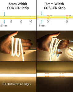 [RESIGILAT] ALITOVE Banda LED USB COB 3M, 1200 LED-uri, alb cald 3000K