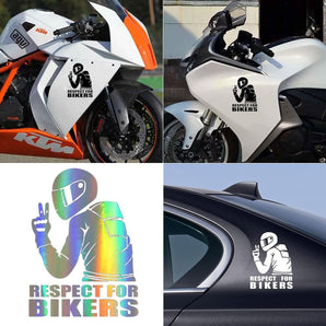 [RESIGILAT] Autocolant decorativ Respect Bikers 3D pentru masina