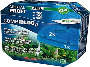JBL CombiBloc II CristalProfi e 6028800, Vorfiltereinsatz und Feinfilterschaum, Für CristalProfi e402/e702/e902, 3 Filtereinsätze