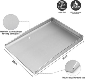 [RESIGILAT] Placa inox pentru gratar plancha 27x20cm pentru Weber