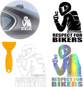 [RESIGILAT] Autocolant decorativ Respect Bikers 3D pentru masina
