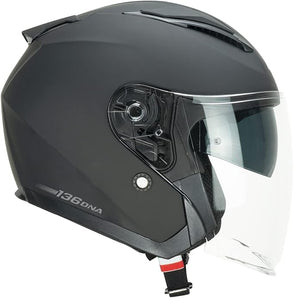 [RESIGILAT] Casca jet CGM 136A neagra ventilata cu viziera dubla