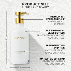 [RESIGILAT] Dozator sapun sticla, reutilizabil, alb cu capac auriu