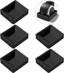 [RESIGILAT] 5 buc cleme roti cauciuc 2,3 x 2,5 inch, protectie podea, negre